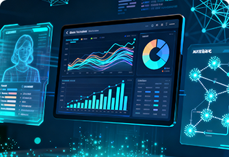 AI智能营销系统图标 - 数据驱动的精准营销与客户转化平台